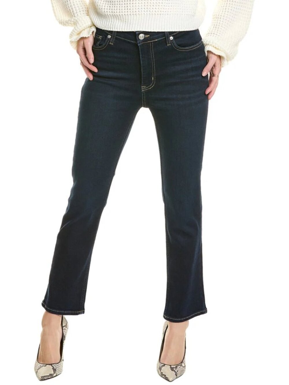 FRAME Denim le high Parkway straight jean Size 28 Darn wash denim